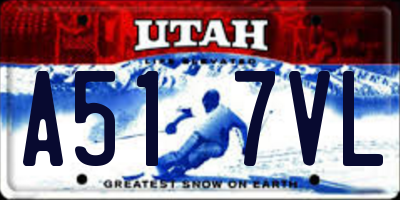UT license plate A517VL