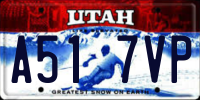 UT license plate A517VP