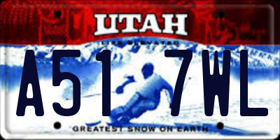 UT license plate A517WL