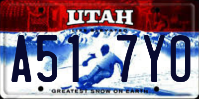 UT license plate A517YO