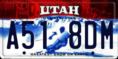 UT license plate A518DM