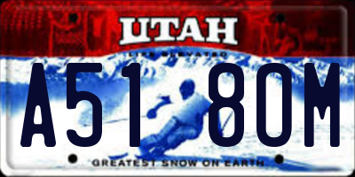UT license plate A518OM