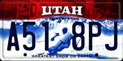UT license plate A518PJ