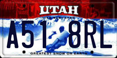 UT license plate A518RL