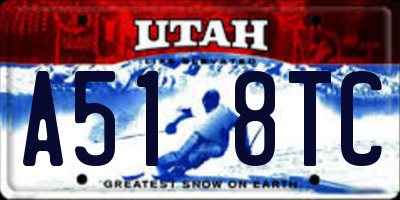 UT license plate A518TC