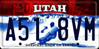 UT license plate A518VM