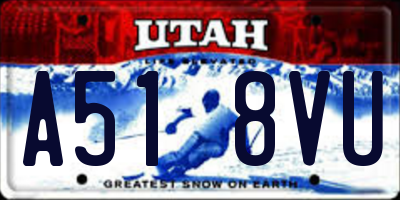 UT license plate A518VU