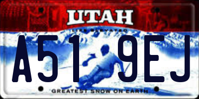 UT license plate A519EJ