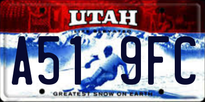 UT license plate A519FC