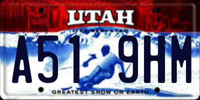 UT license plate A519HM