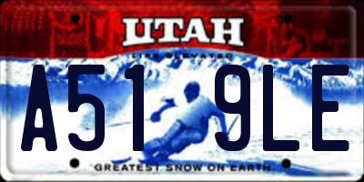 UT license plate A519LE