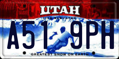 UT license plate A519PH