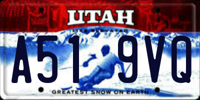 UT license plate A519VQ