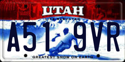 UT license plate A519VR