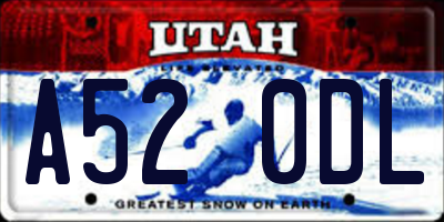 UT license plate A520DL
