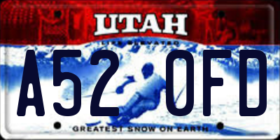 UT license plate A520FD