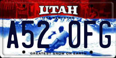UT license plate A520FG