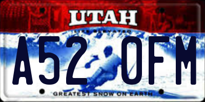 UT license plate A520FM