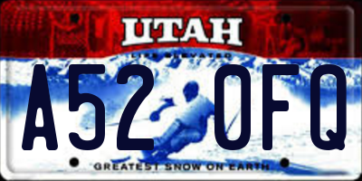 UT license plate A520FQ