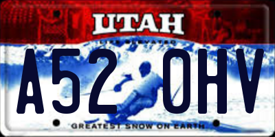 UT license plate A520HV