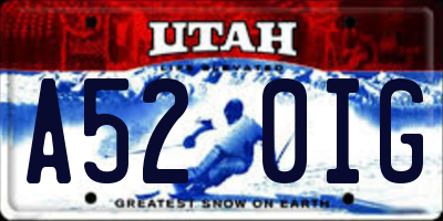 UT license plate A520IG