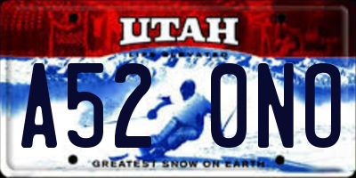 UT license plate A520NO