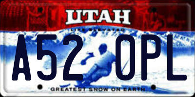 UT license plate A520PL
