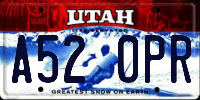 UT license plate A520PR