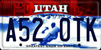 UT license plate A520TK