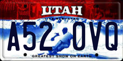 UT license plate A520VQ