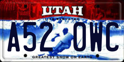 UT license plate A520WC