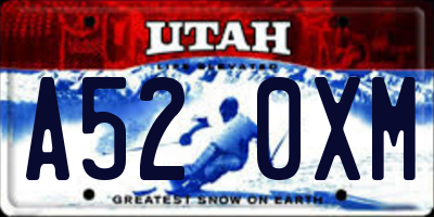 UT license plate A520XM