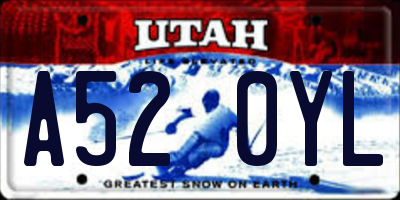 UT license plate A520YL