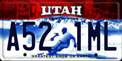 UT license plate A521ML