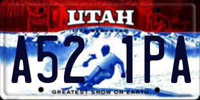 UT license plate A521PA