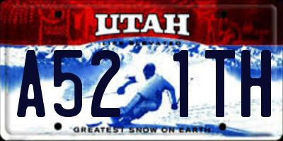 UT license plate A521TH