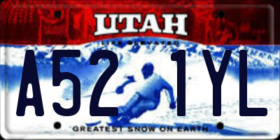 UT license plate A521YL