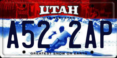 UT license plate A522AP