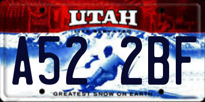 UT license plate A522BF