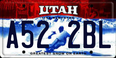 UT license plate A522BL