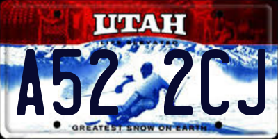 UT license plate A522CJ