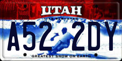 UT license plate A522DY