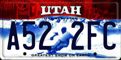 UT license plate A522FC