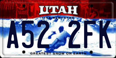 UT license plate A522FK