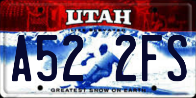 UT license plate A522FS