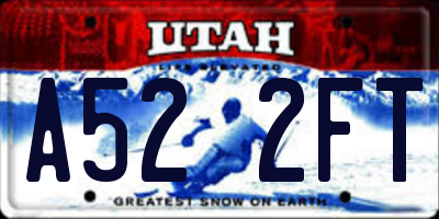 UT license plate A522FT