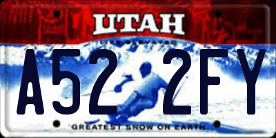 UT license plate A522FY