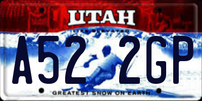 UT license plate A522GP