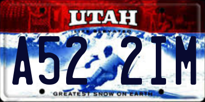 UT license plate A522IM