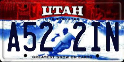 UT license plate A522IN